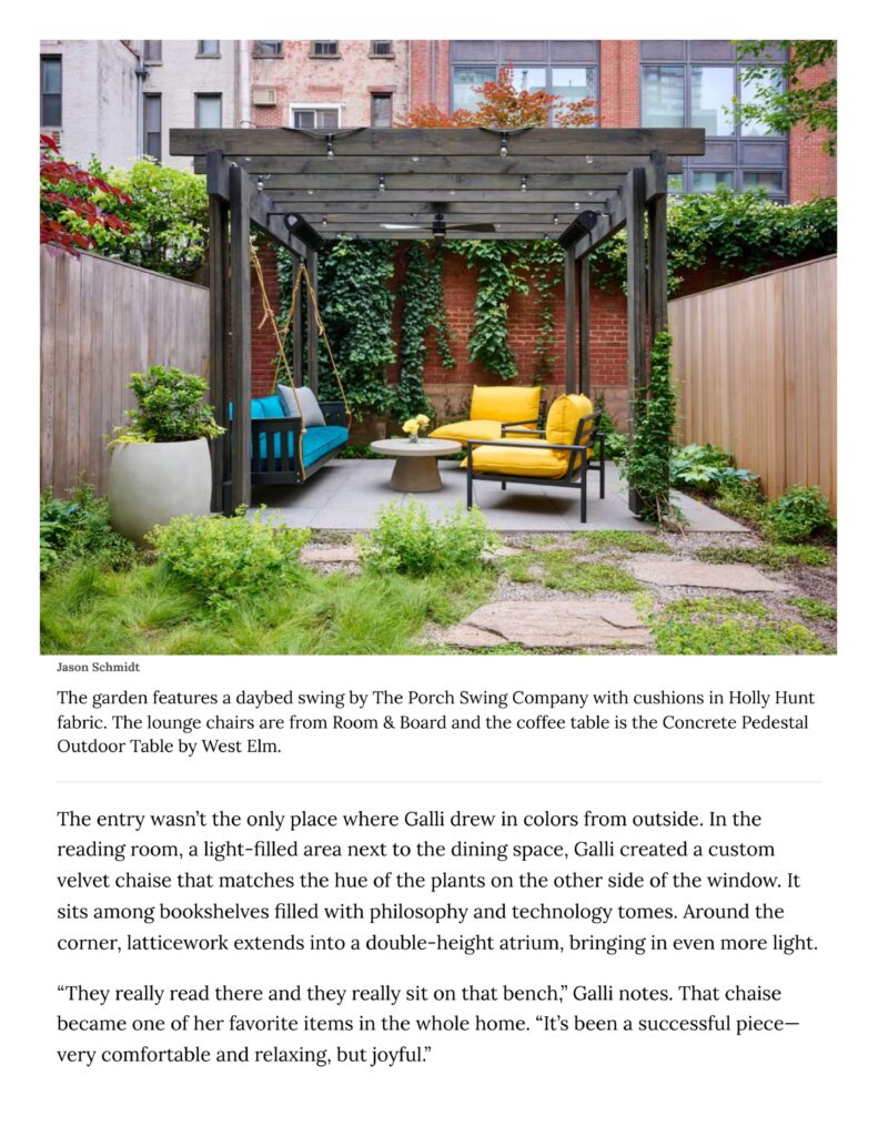 Elle Decor feature on Sherman Architects' Upper West Side brownstone renovation