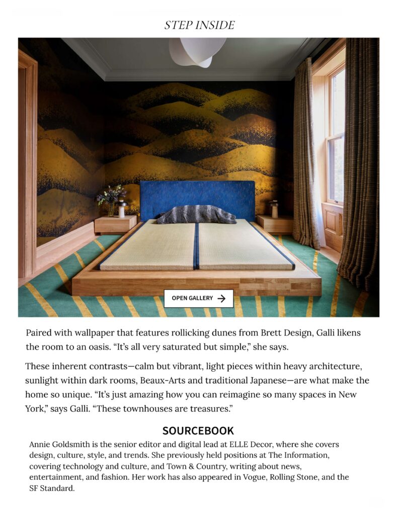 Elle Decor feature on Sherman Architects' Upper West Side brownstone renovation
